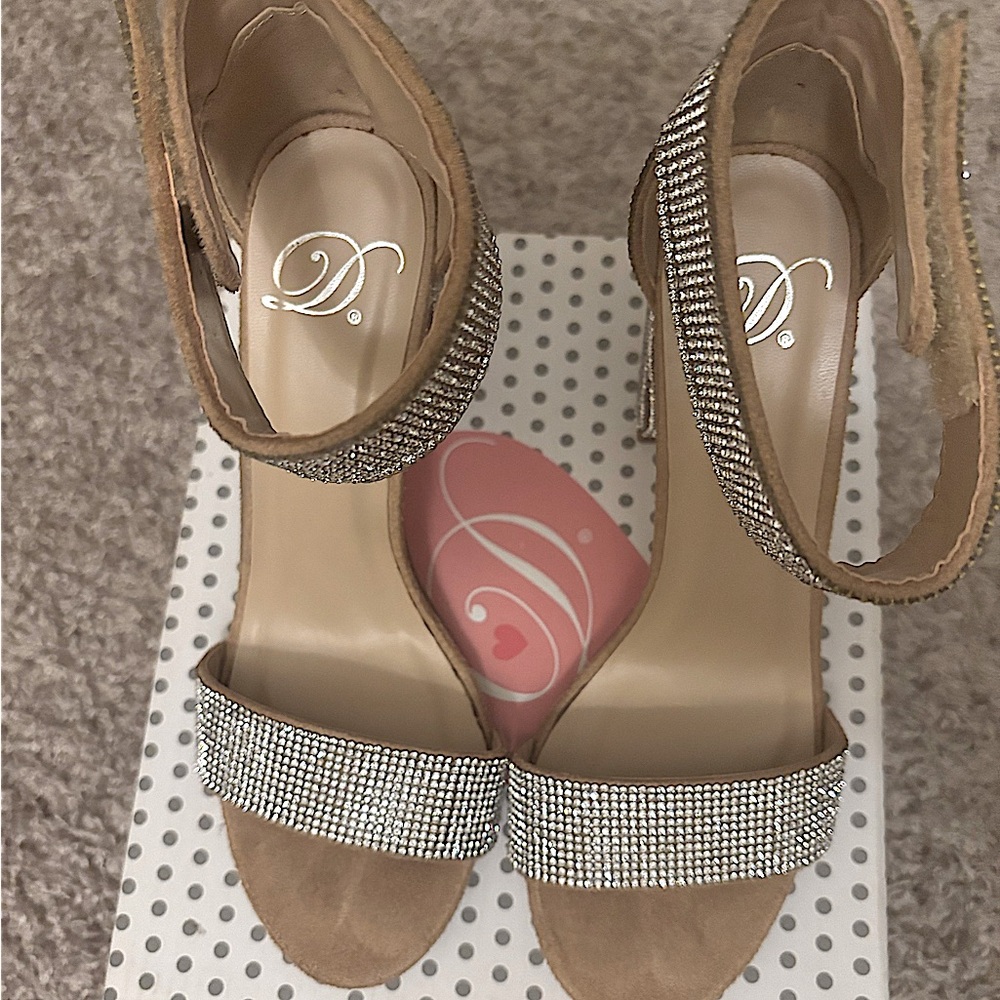 Silver Rhinestone Heels